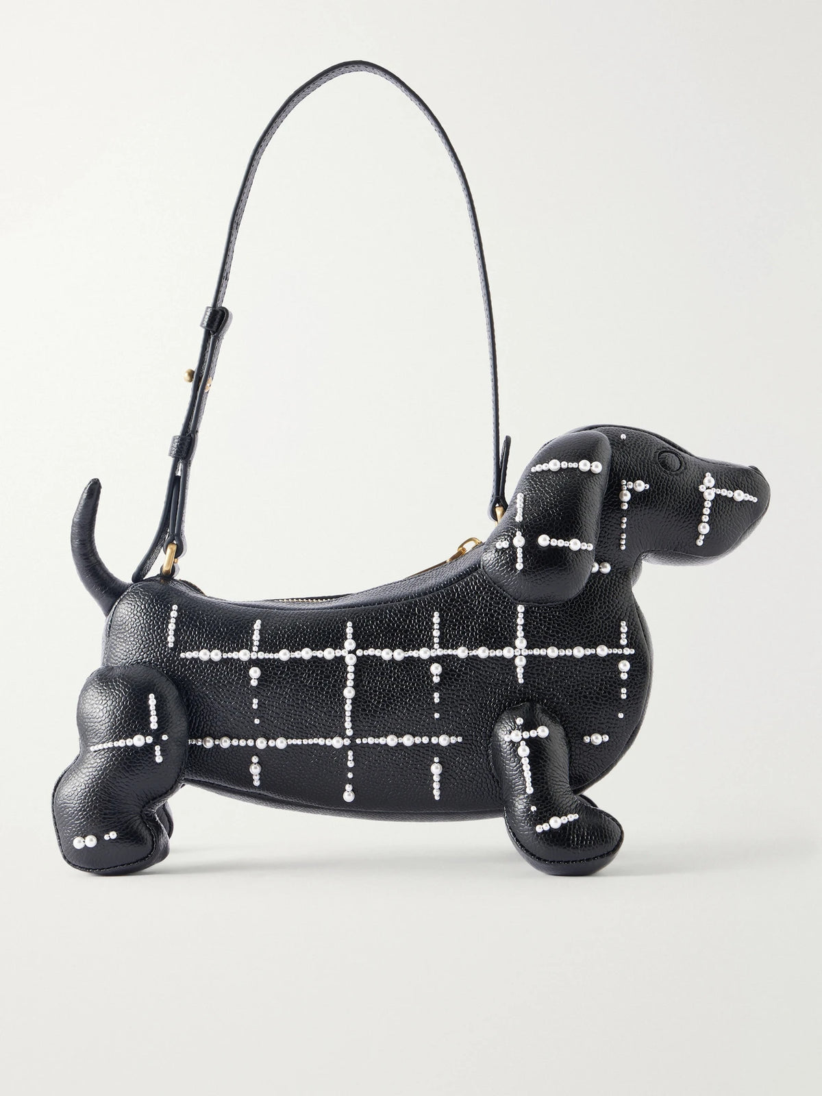Thom Browne Baby Hector Bead-embellished Leather Tote