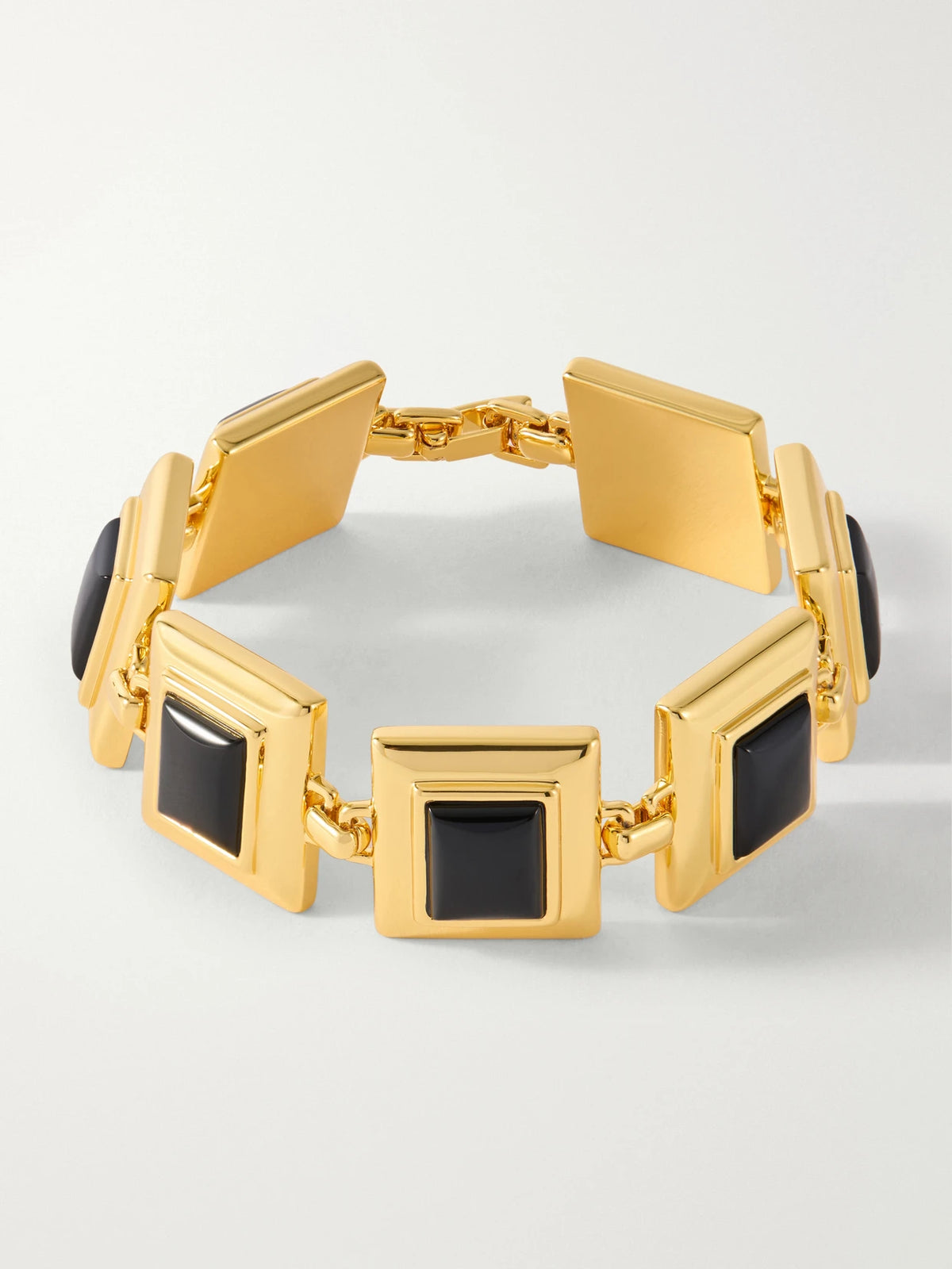 Déhanche Gold-plated Onyx Tennis Bracelet