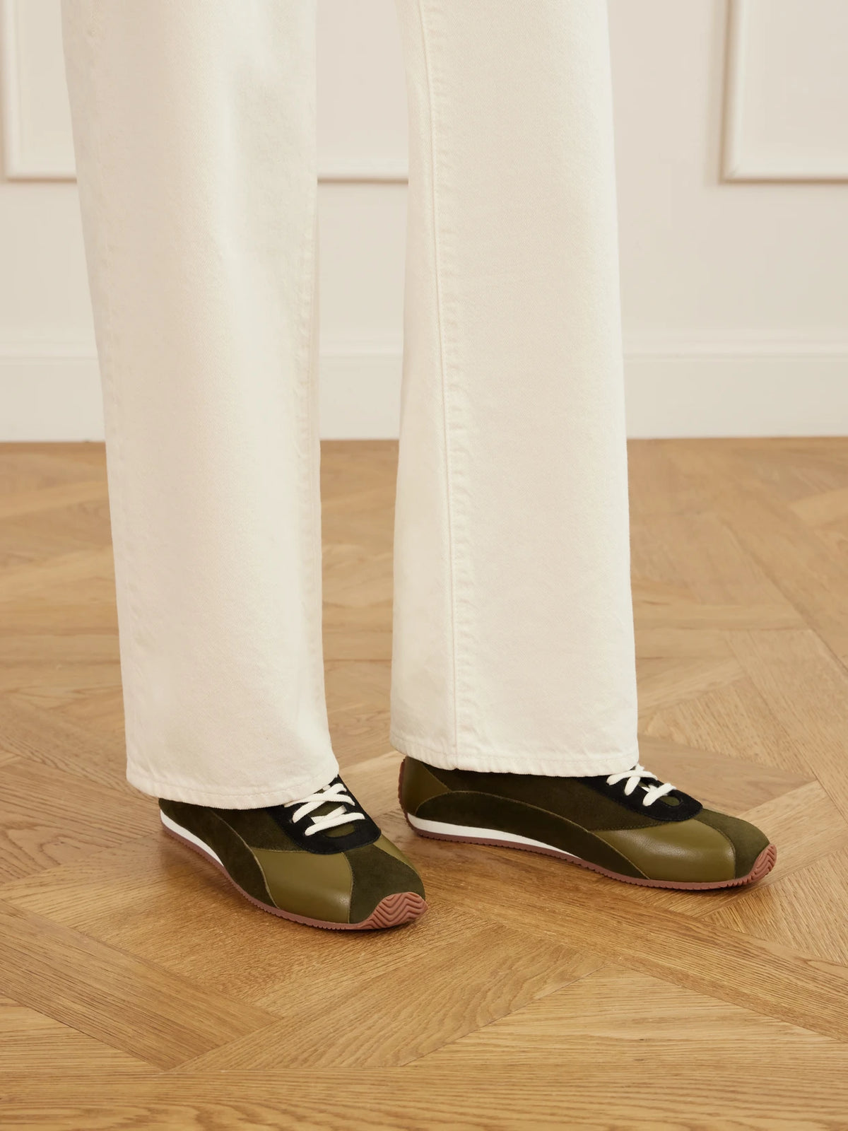 Berenices Suede And Leather Sneakers