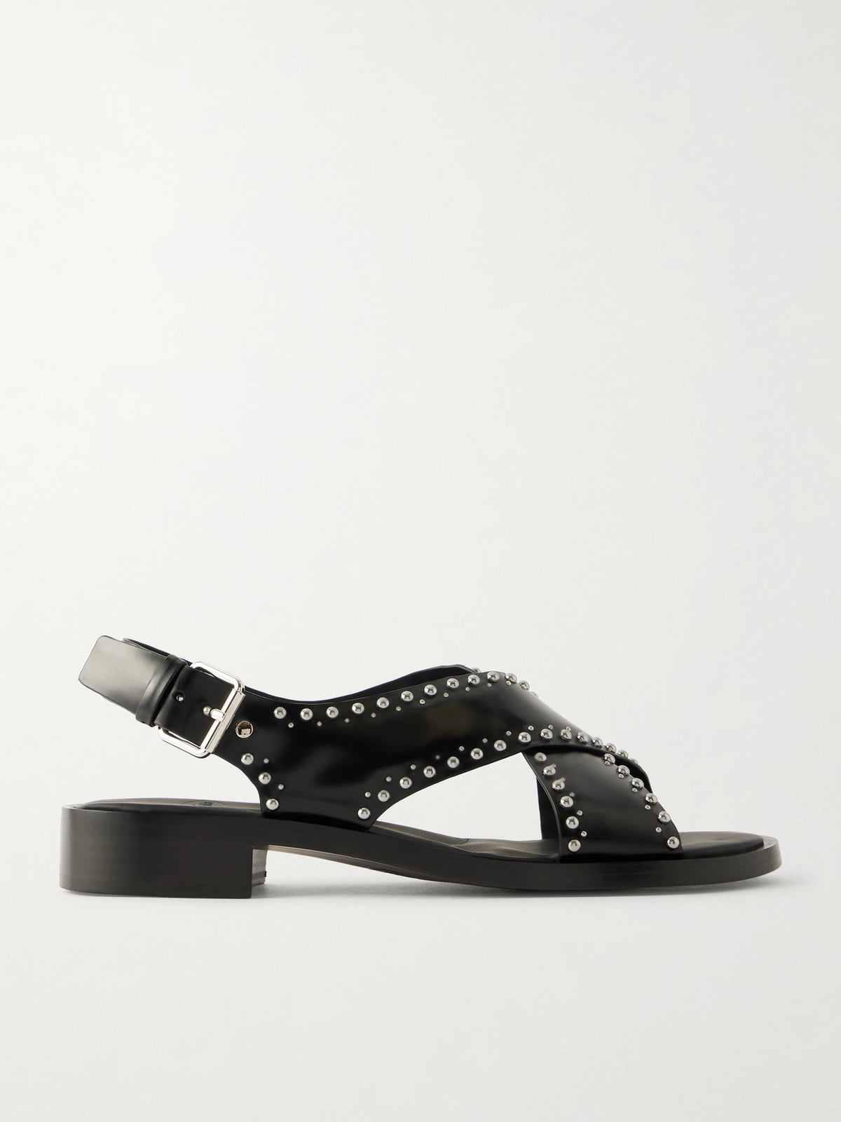 Remi Studded Woven Leather Sandals