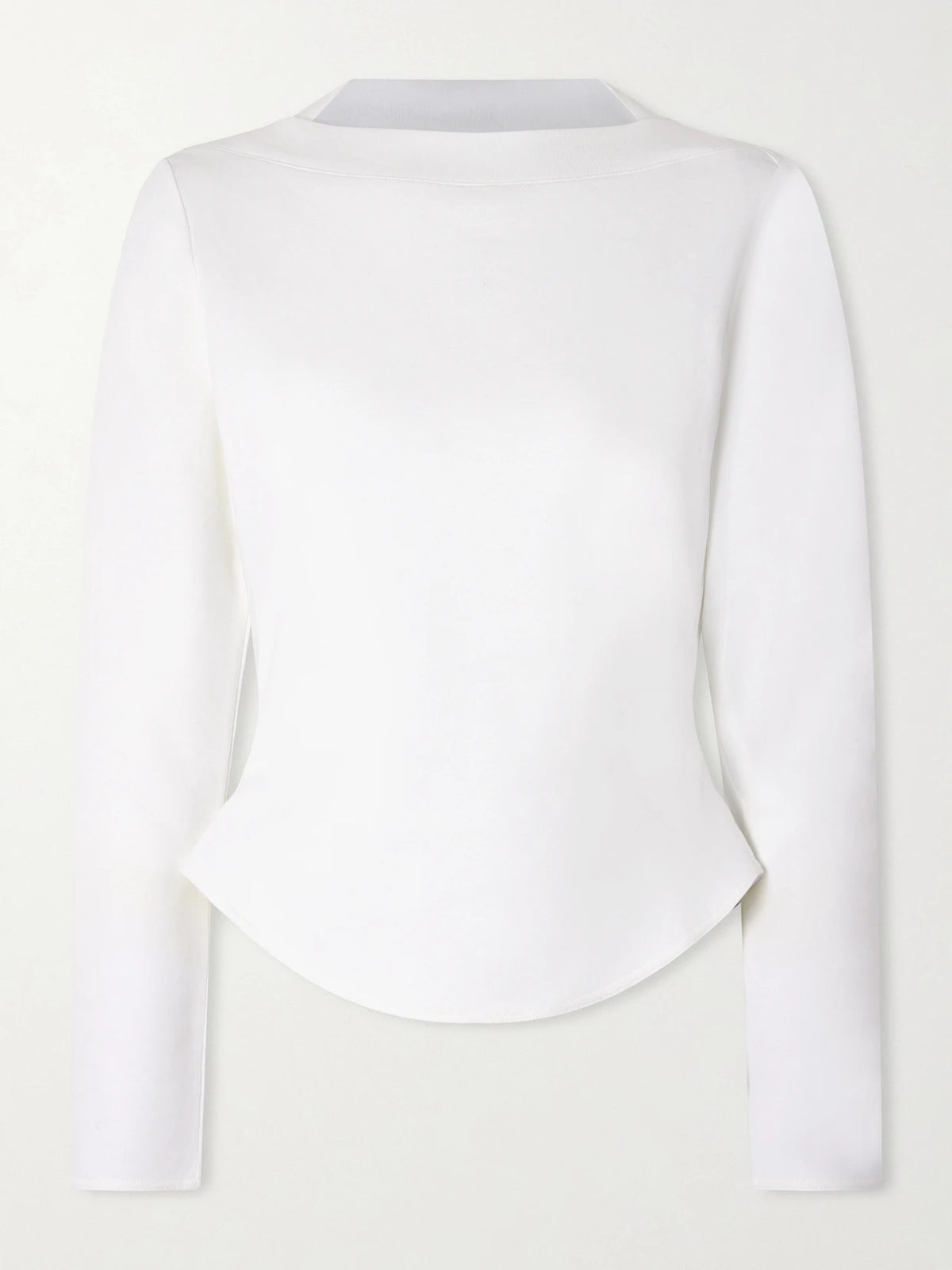 Alaïa Asymmetric Cotton-blend Jersey Top
