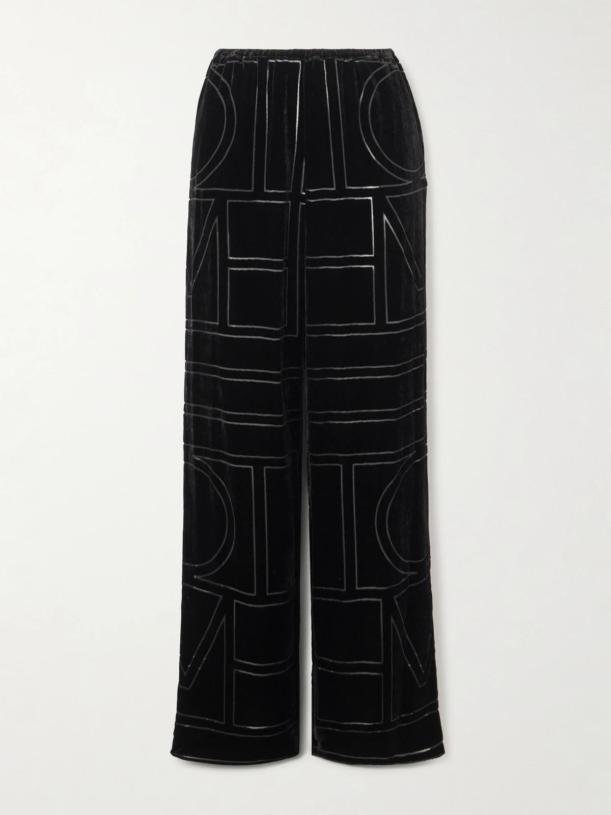 Devoré-velvet Wide-leg Pants