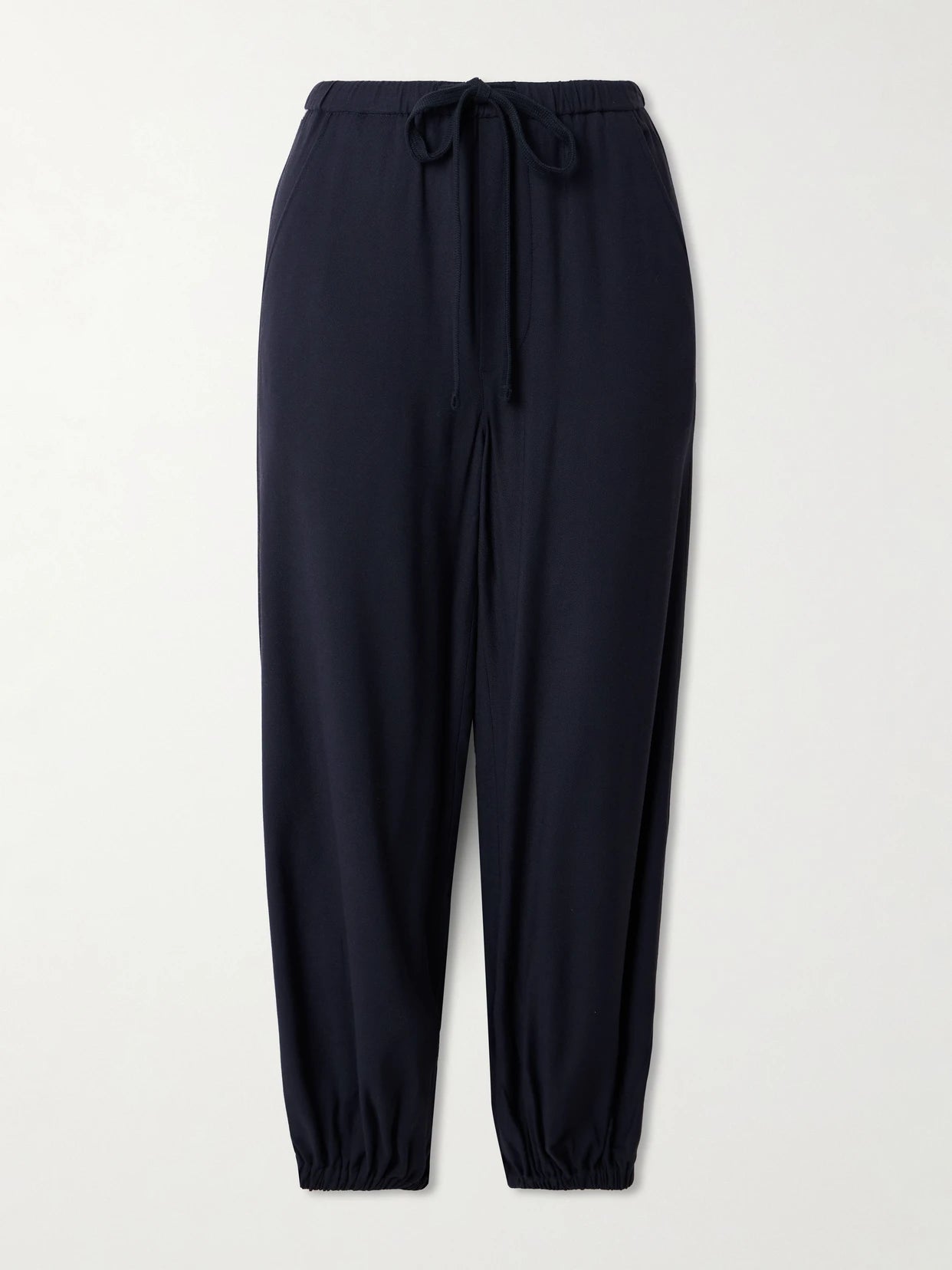 Image of a model wearing Pants. Product name - Bubble Twill Balloon Pants in Navy colour by brand - Citizens of Humanity