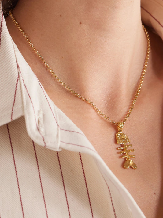 Image of Necklaces. Product name - + Net Sustain The Silhouette Of Summer Gold-plated Necklace in Multi colour by brand - Alighieri