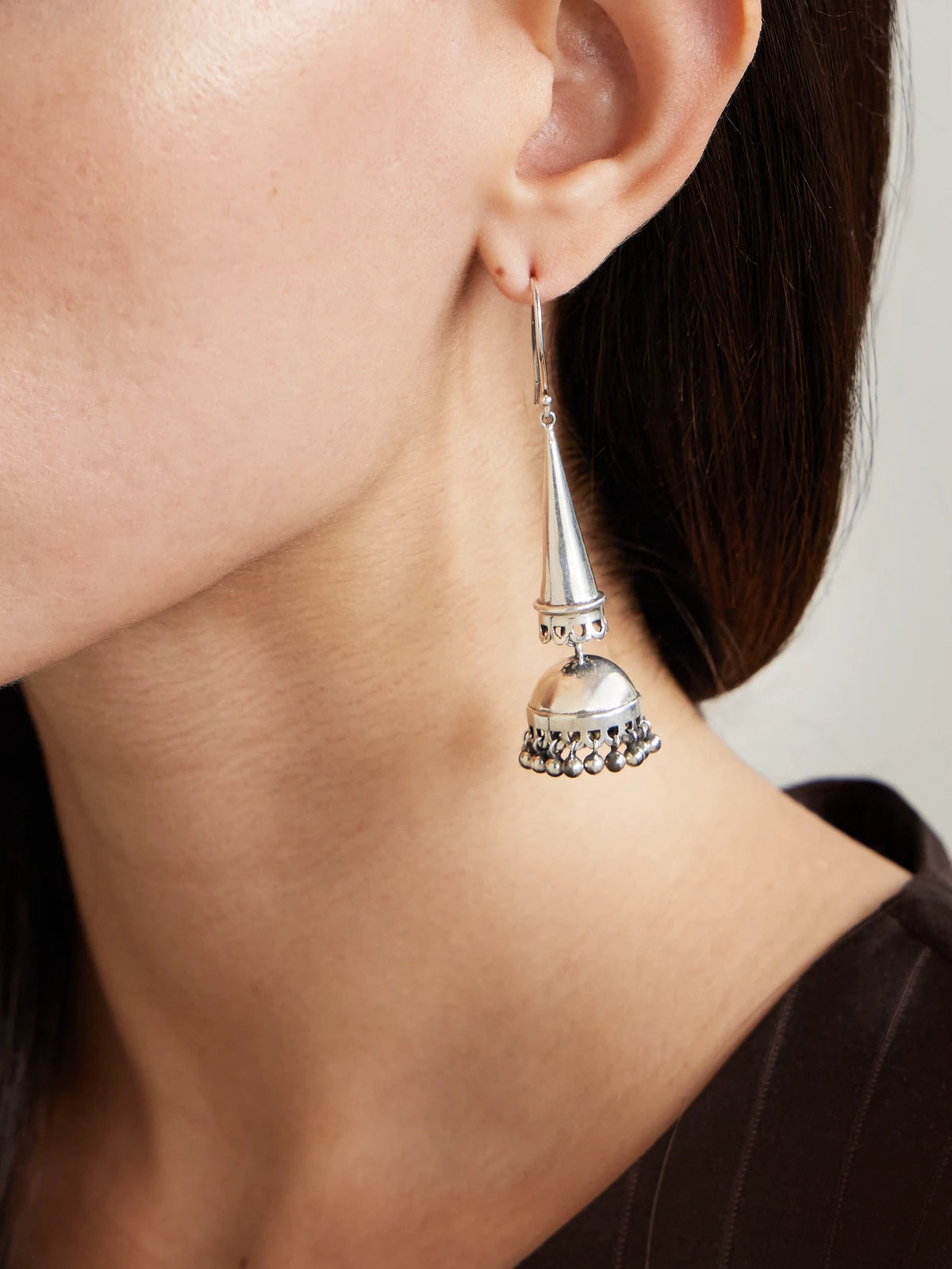 Image of Earrings. Product name - Nadia Silver Earrings in Multi colour by brand - Sophie Buhai