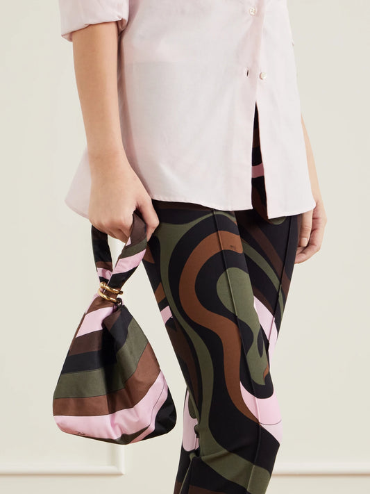 Image of Bags. Product name - Emilio Printed Silk-twill Clutch Bag in Multi colour by brand - PUCCI