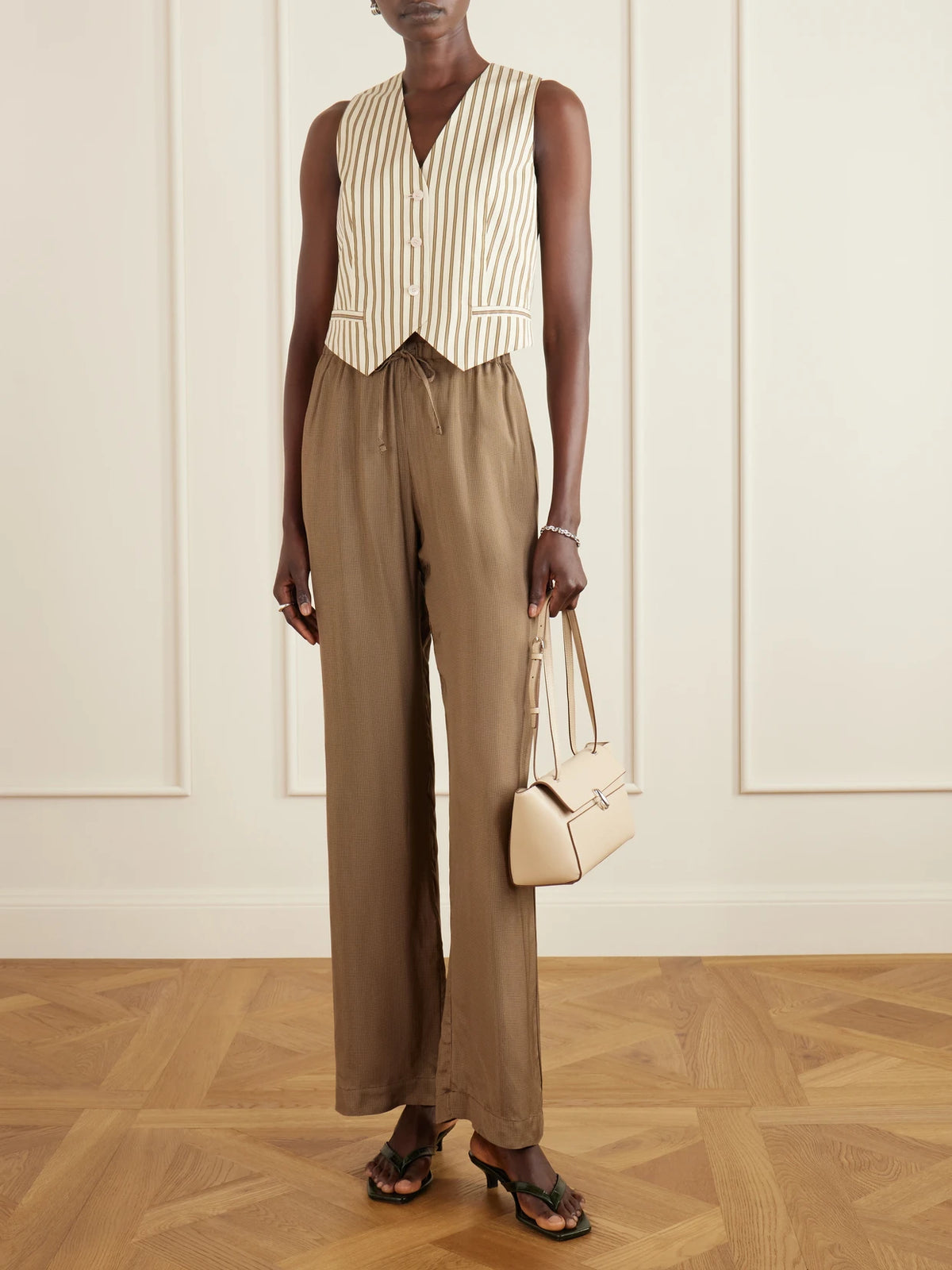 Symmetry Trapeze Leather Shoulder Bag