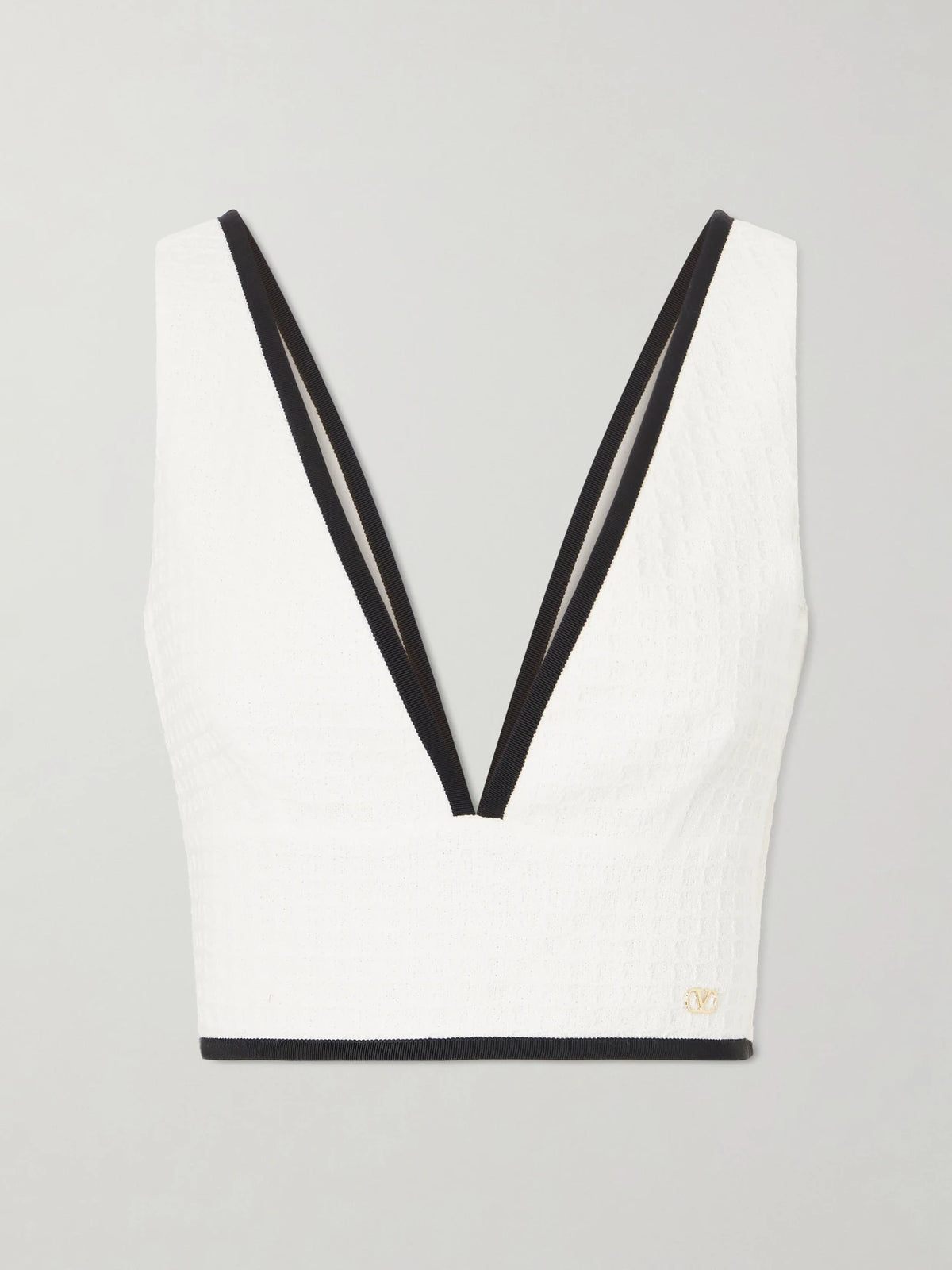 Canestrello Cropped Cotton-tweed Top
