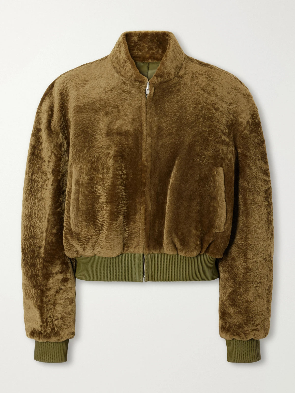 ARMA Azra Reversible Shearling And Satin Bomber Jacket