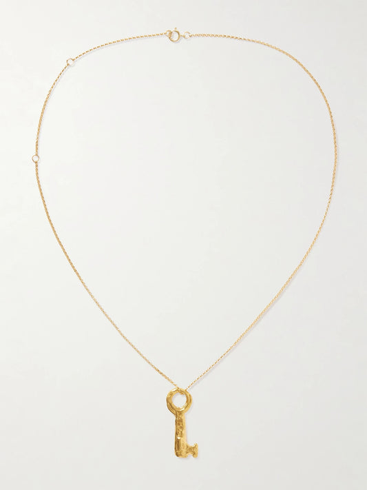 Alighieri The Key Of The Night Gold-plated Necklace