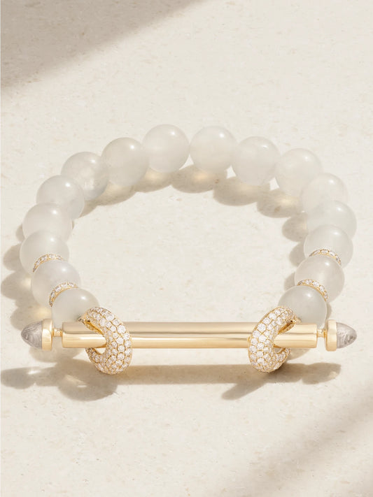 Chakra 18-karat Gold Multi-stone Bracelet