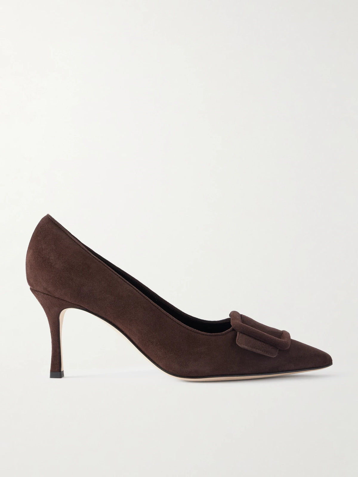 Maysale 70 Buckled Suede Pumps