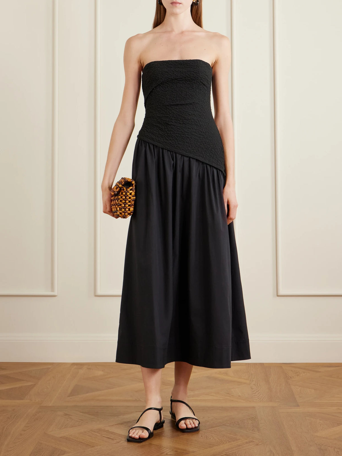 Image of Sandals. Product name - Delice Leather Sandals in Black colour by brand - Emme Parsons