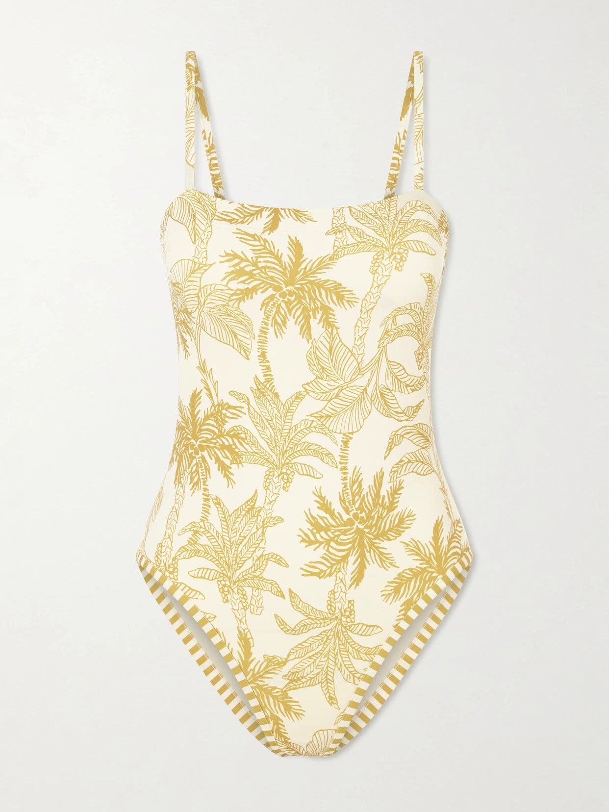 Image of Swimwear. Product name - Tropical Printed Swimsuit in Yellow colour by brand - Eres