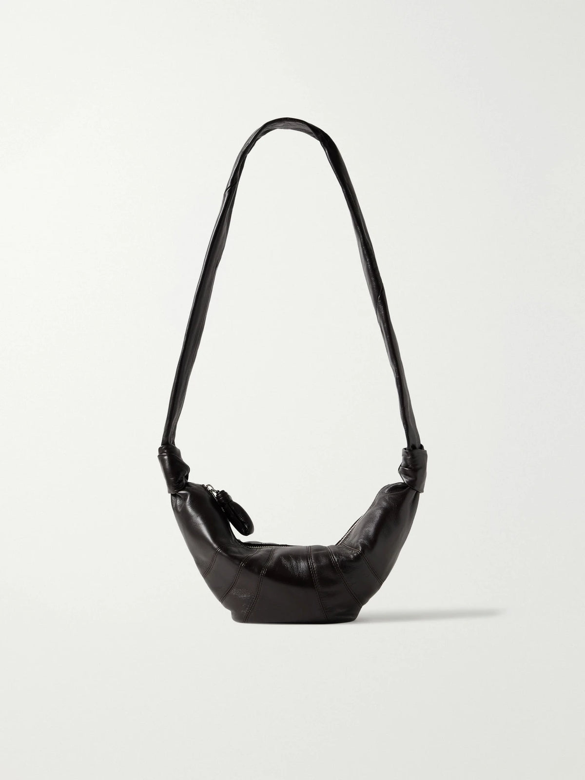 Croissant Small Paneled Leather Shoulder Bag