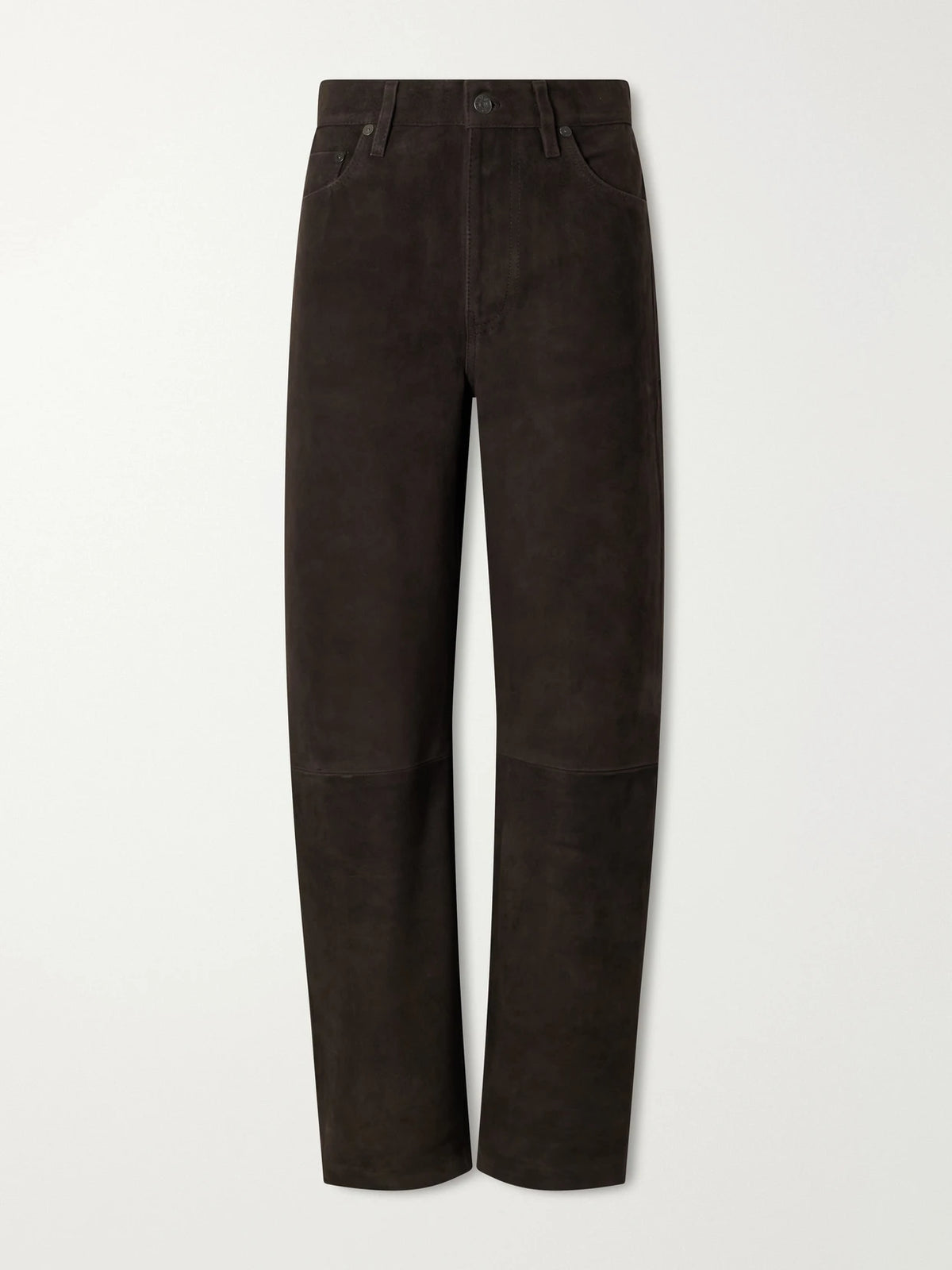 Citizens of Humanity Miro Paneled Suede Mid-rise Barrel-leg Pants