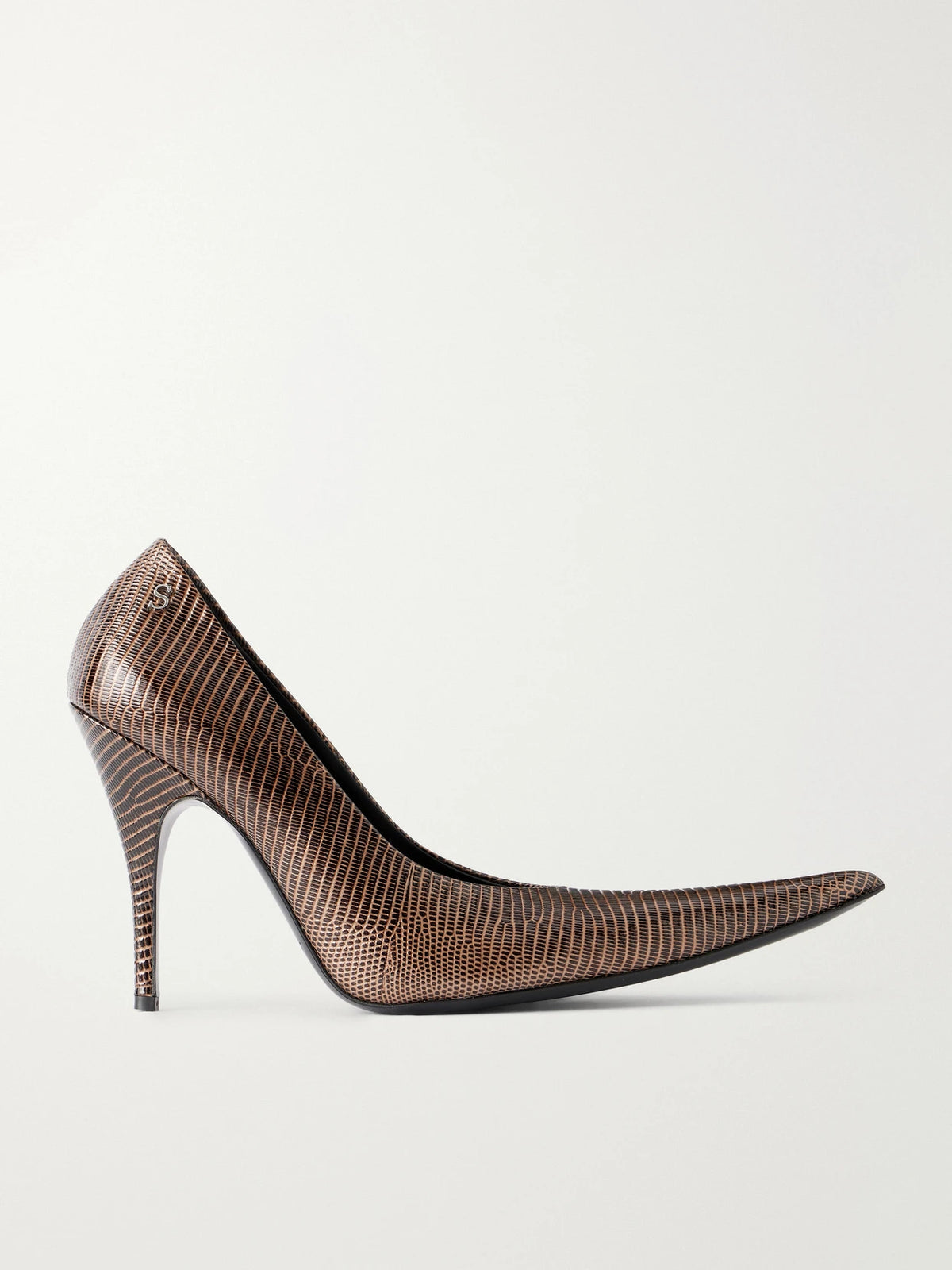 Snake-effect Leather Pumps