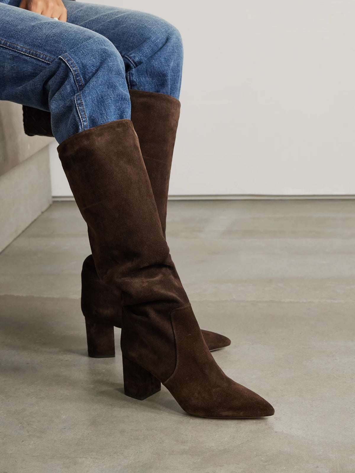 Anja Suede Knee Boots