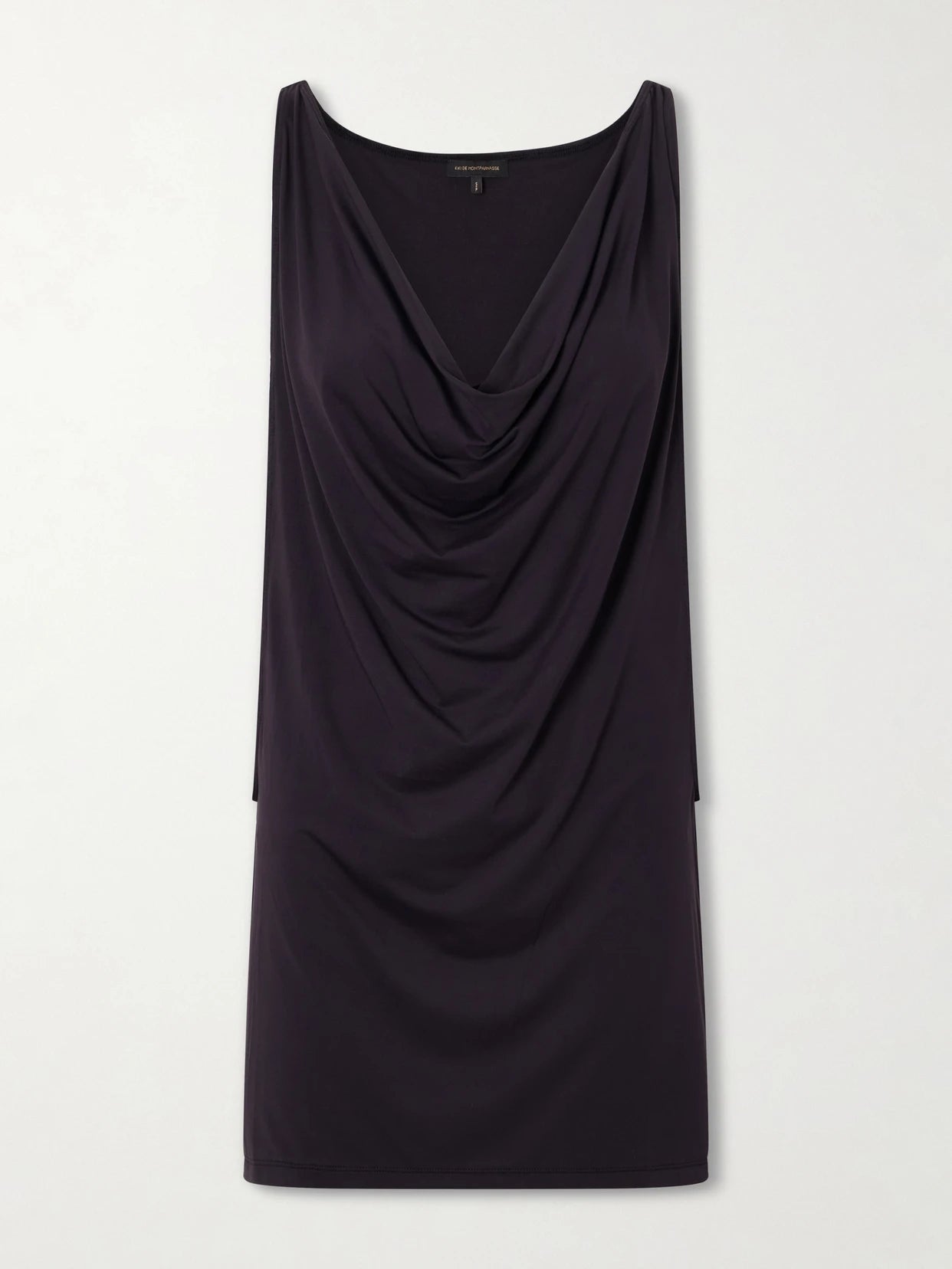 Image of Dresses. Product name - Echauffe Draped Jersey Mini Dress in Black colour by brand - Kiki de Montparnasse