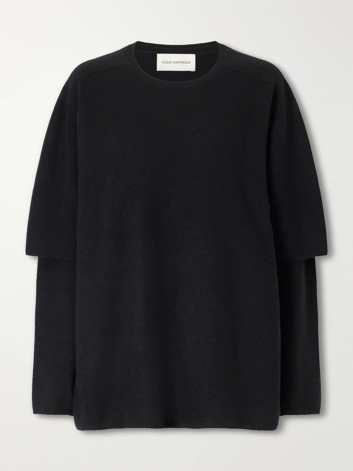 Nour Hammour Cobain Layered Cashmere Sweater