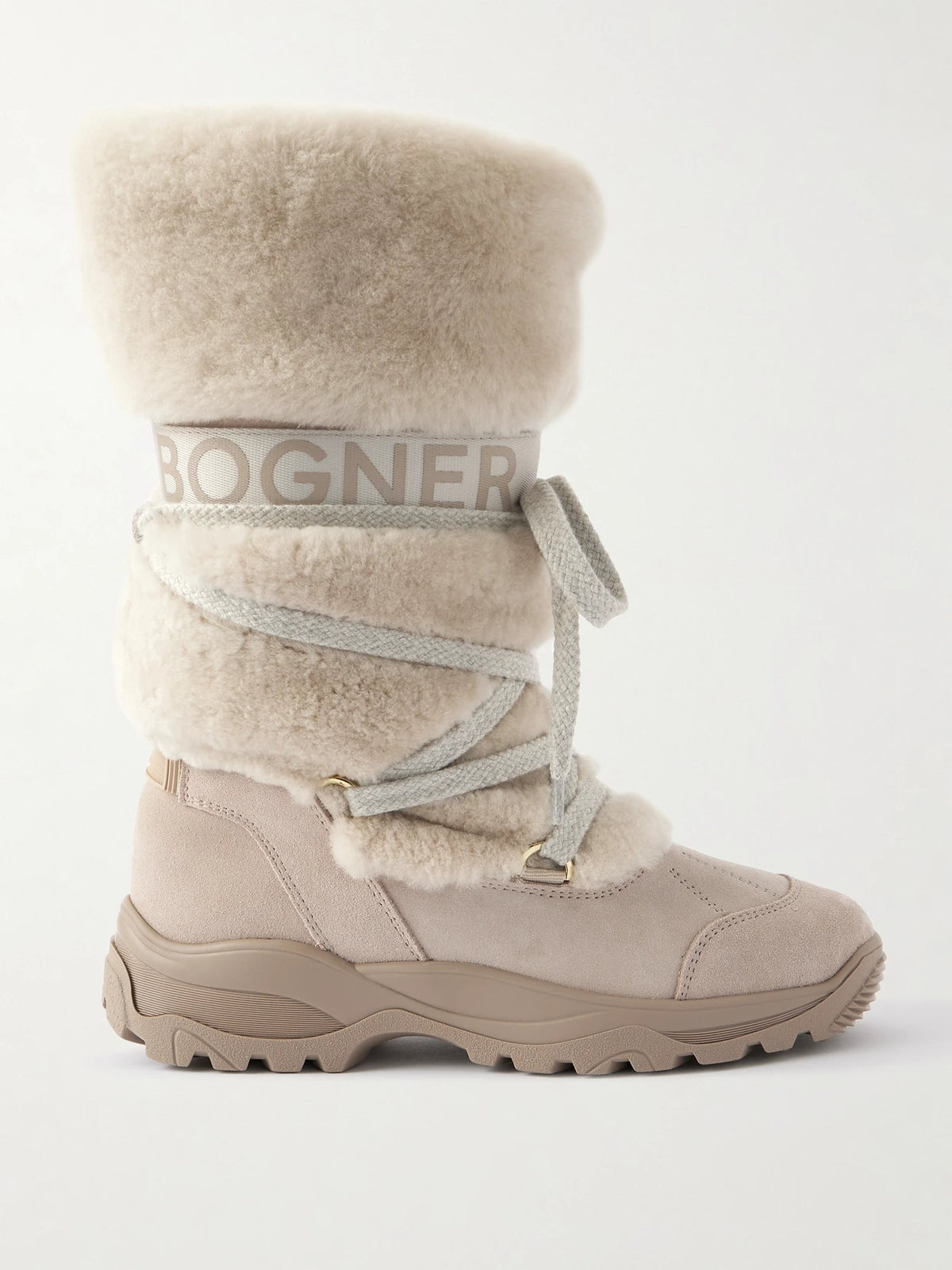Alta Badia Shearling And Suede Ankle Boots