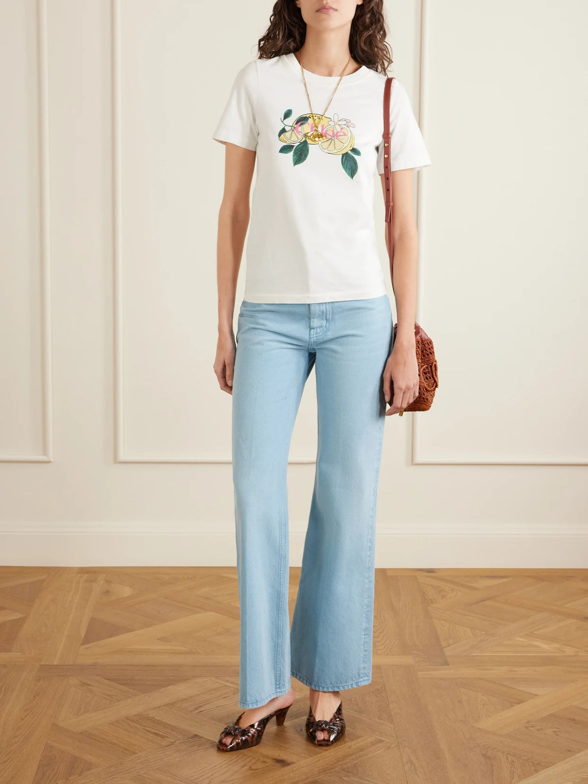 Image of Heels. Product name - Ruched Leopard-print Tpu Mules in Leopard print colour by brand - Chloé