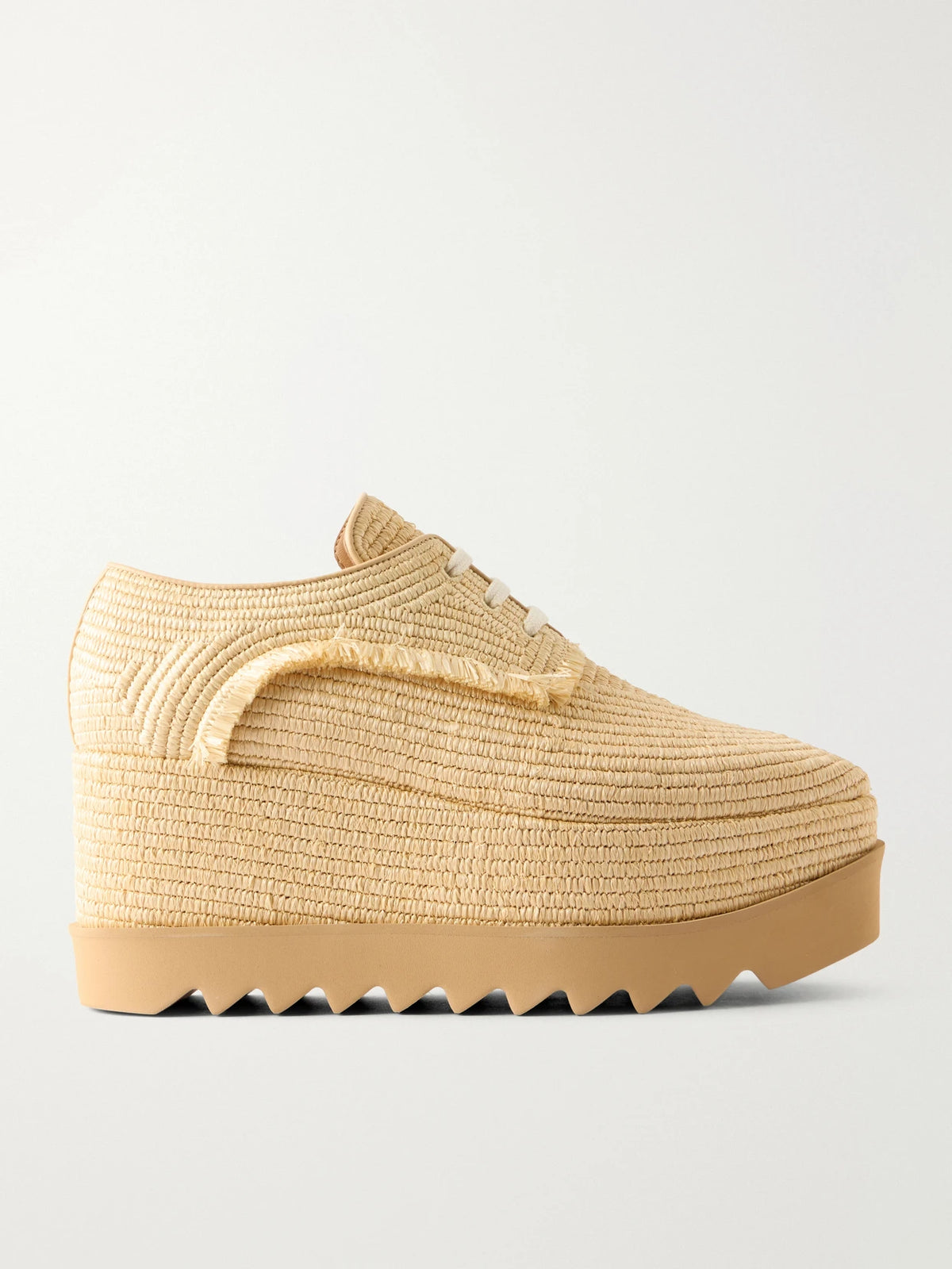 Elyse Woven Raffia Platform Brogues