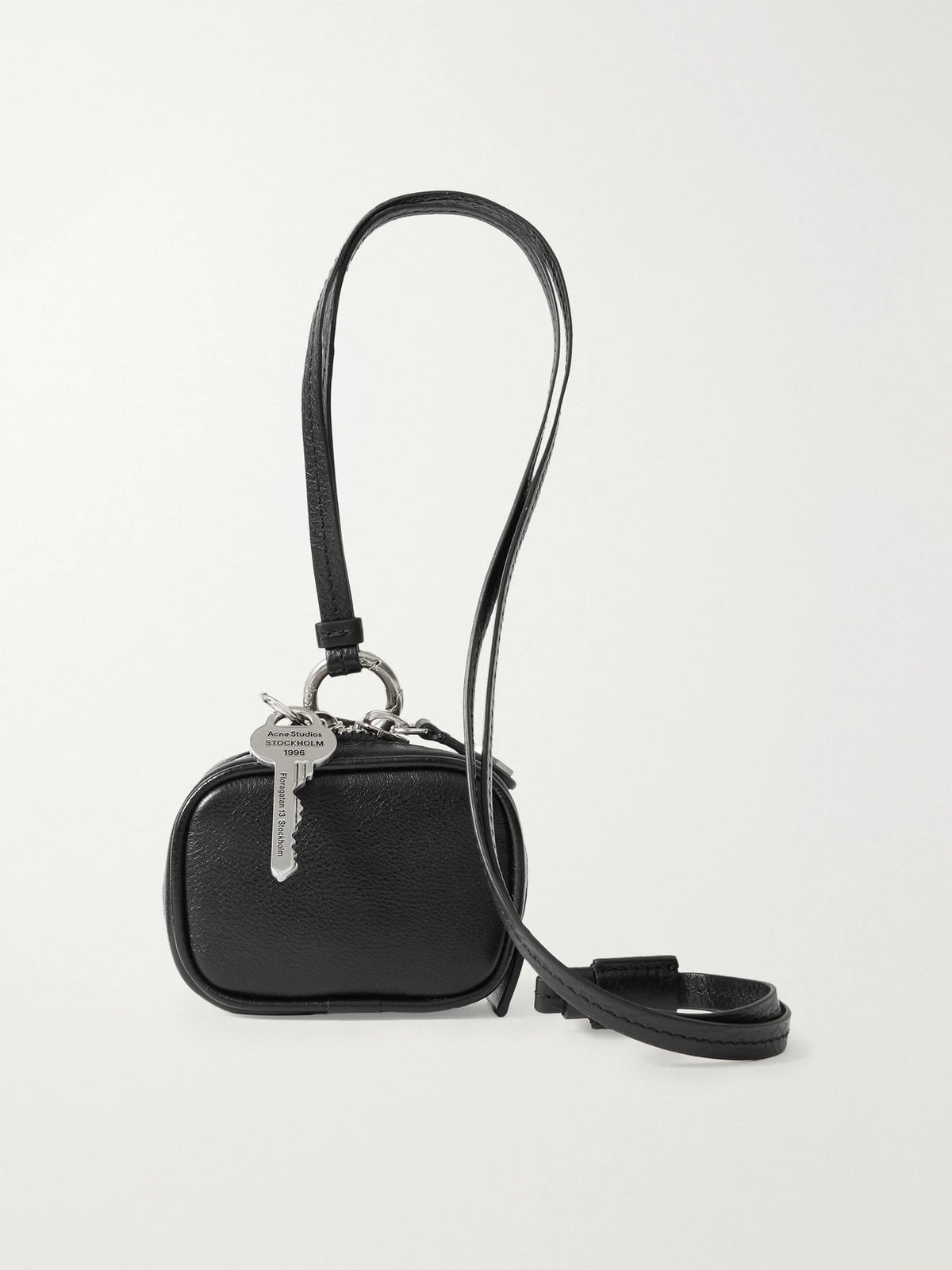 Camero Embellished Leather Keychain