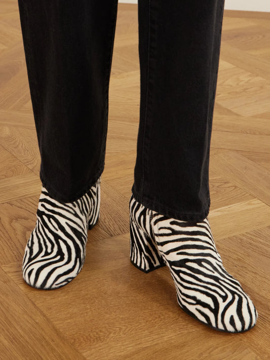 Joelle Pony 70 Zebra-print Calf Hair Boots