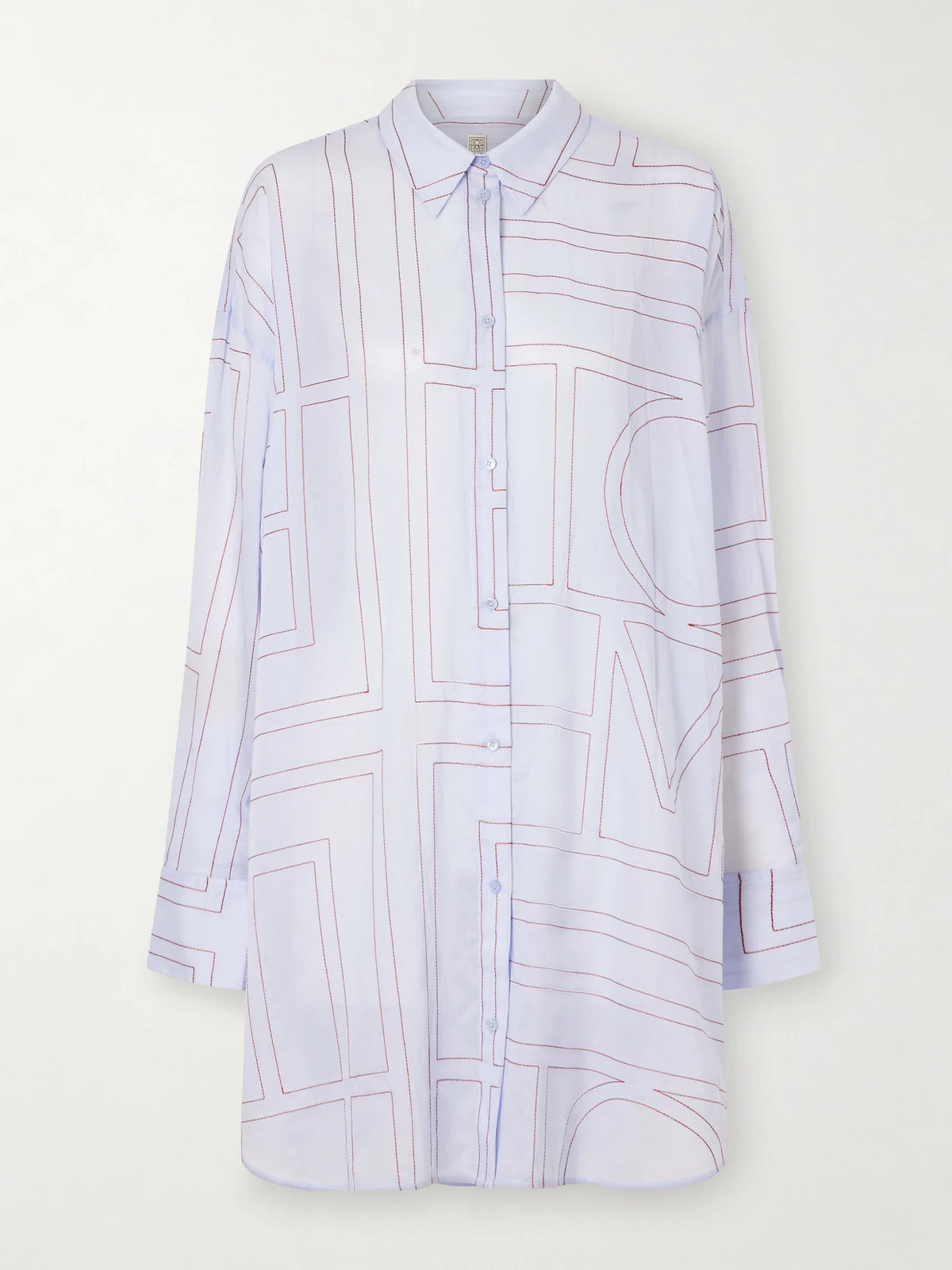 Embroidered Lyocell And Cotton-blend Shirt