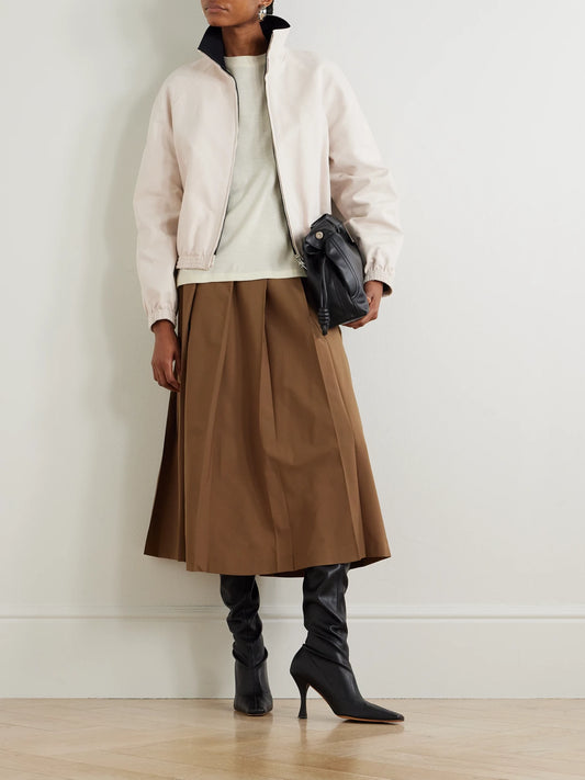 Image of Coats & Jackets. Product name - Cotton-sateen Jacket in Cream colour by brand - Acne Studios
