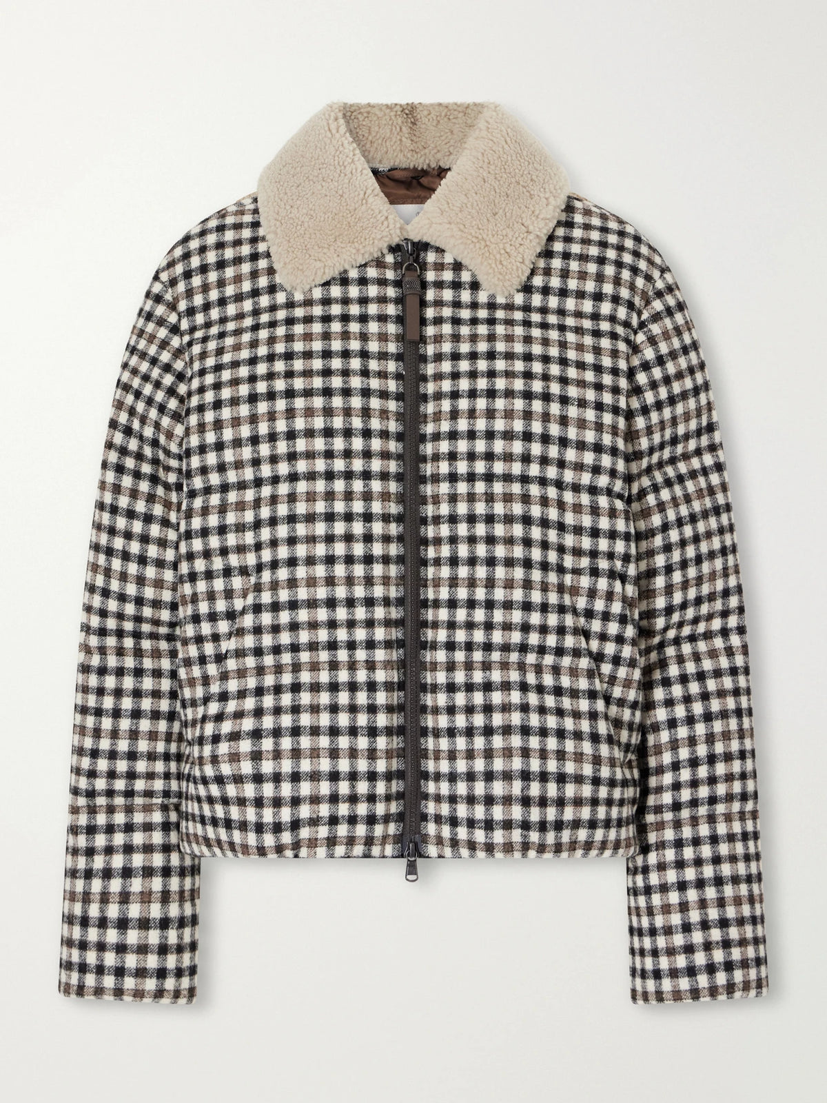 Brunello Cucinelli Shearling-trimmed Alpaca-blend Twill Down Jacket