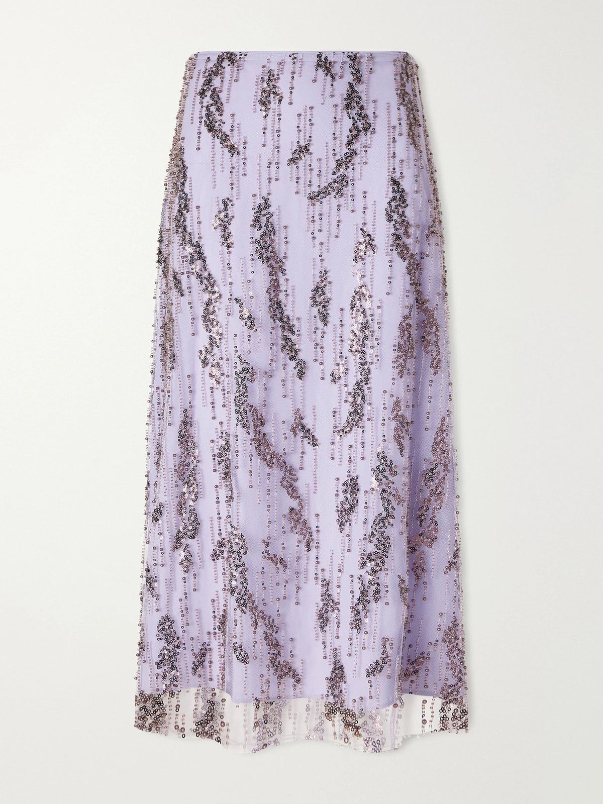 STAUD Bead-embellished Midi Skirt