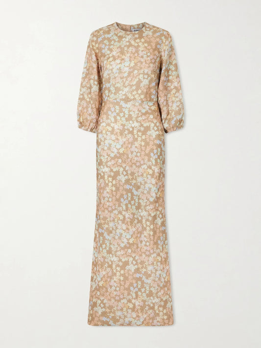 Berna Floral-print Linen Maxi Dress