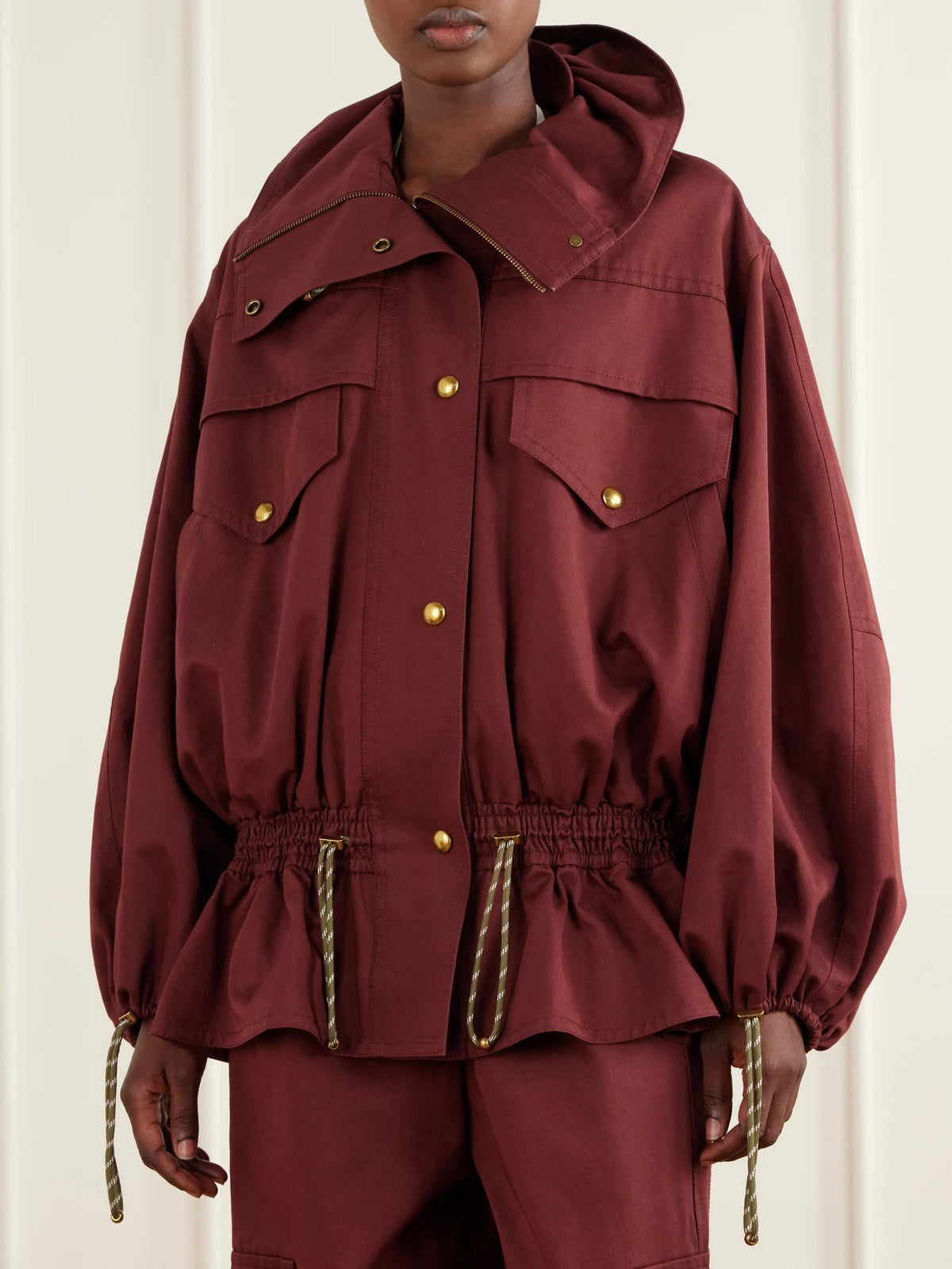 Zimmermann Clash Drawstring Cotton-drill Jacket