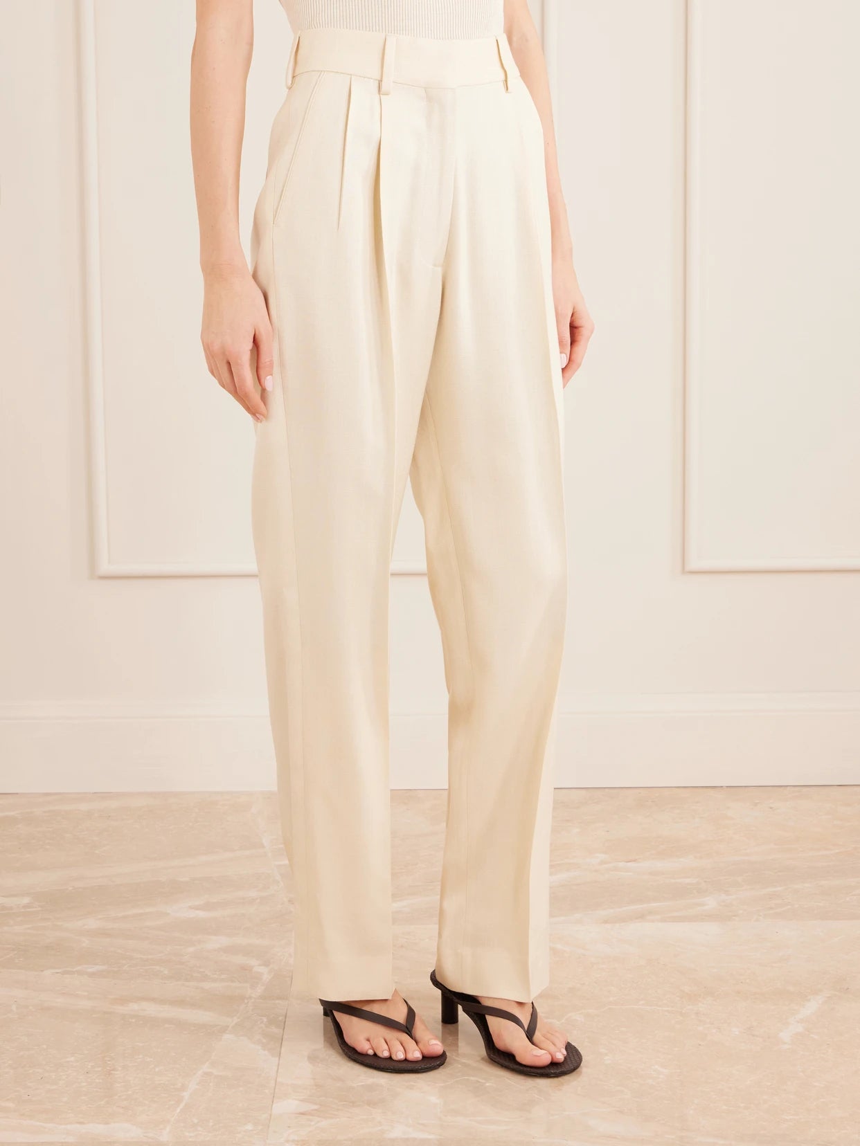 Danae Pleated Tapered Woven Pants