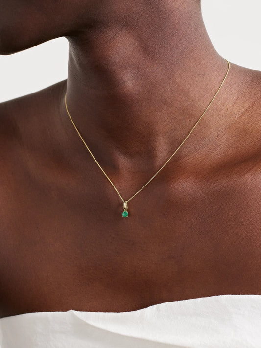 Image of Charms. Product name - Beekman Birthstone 14-karat Gold Multi-stone Necklace in May colour by brand - STONE AND STRAND