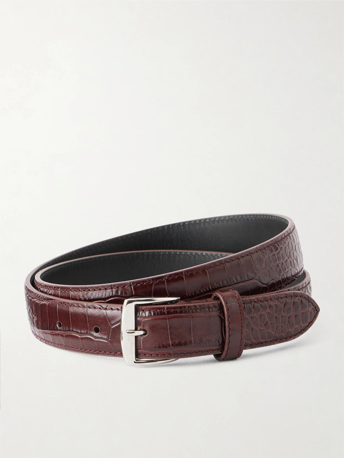 Nili Lotan Sloane Croc-effect Leather Belt