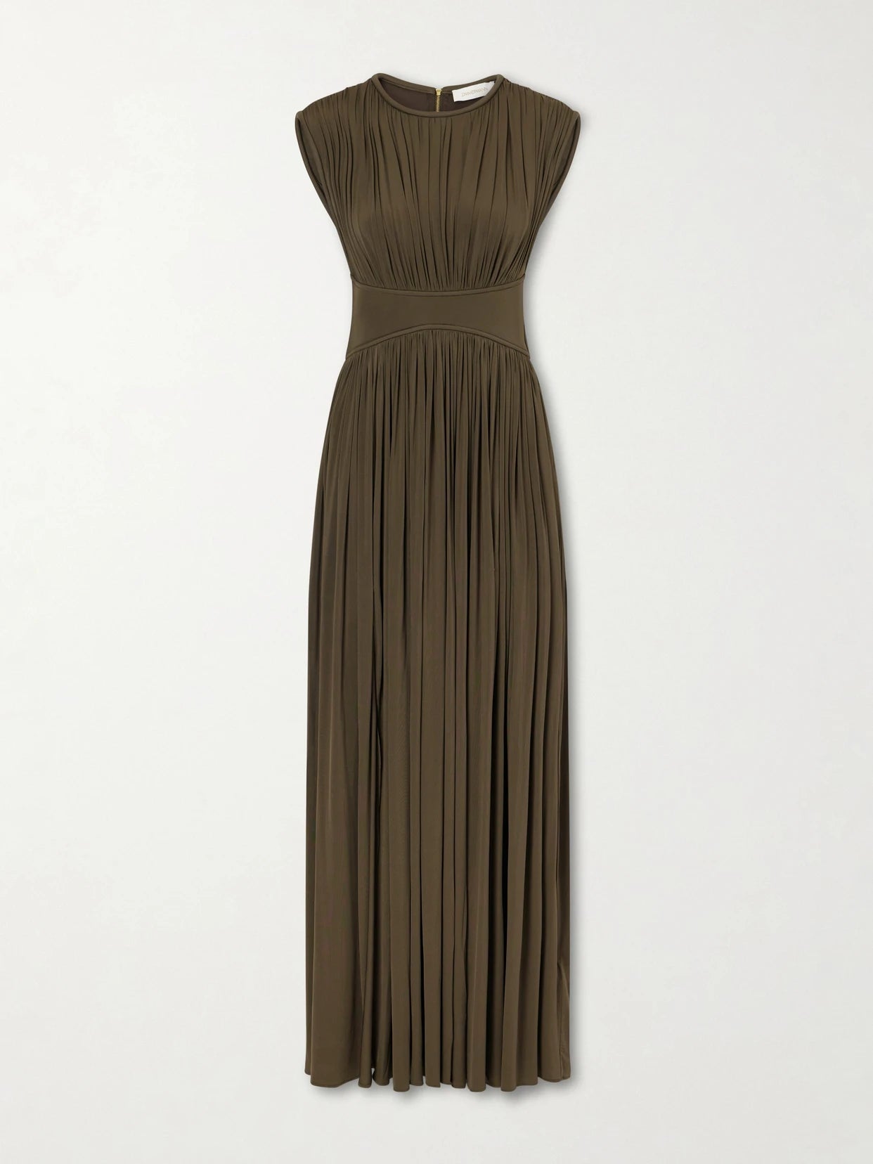 Image of Dresses. Product name - Luma Column Maxi Dress in Green colour by brand - Zimmermann