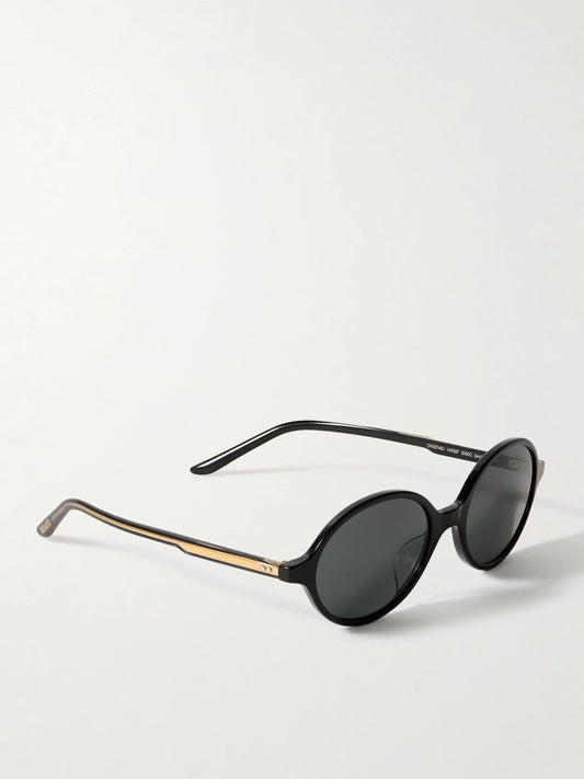 Oliver Peoples + Khaite 1989c Round-frame Acetate And Gold-tone Sunglasses