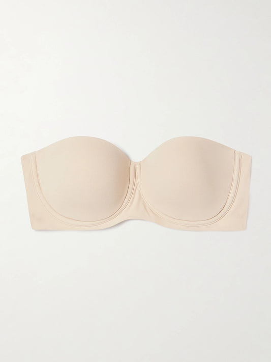 Image of Lingerie. Product name - Fits Everybody Strapless Bra in Sand colour by brand - SKIMS