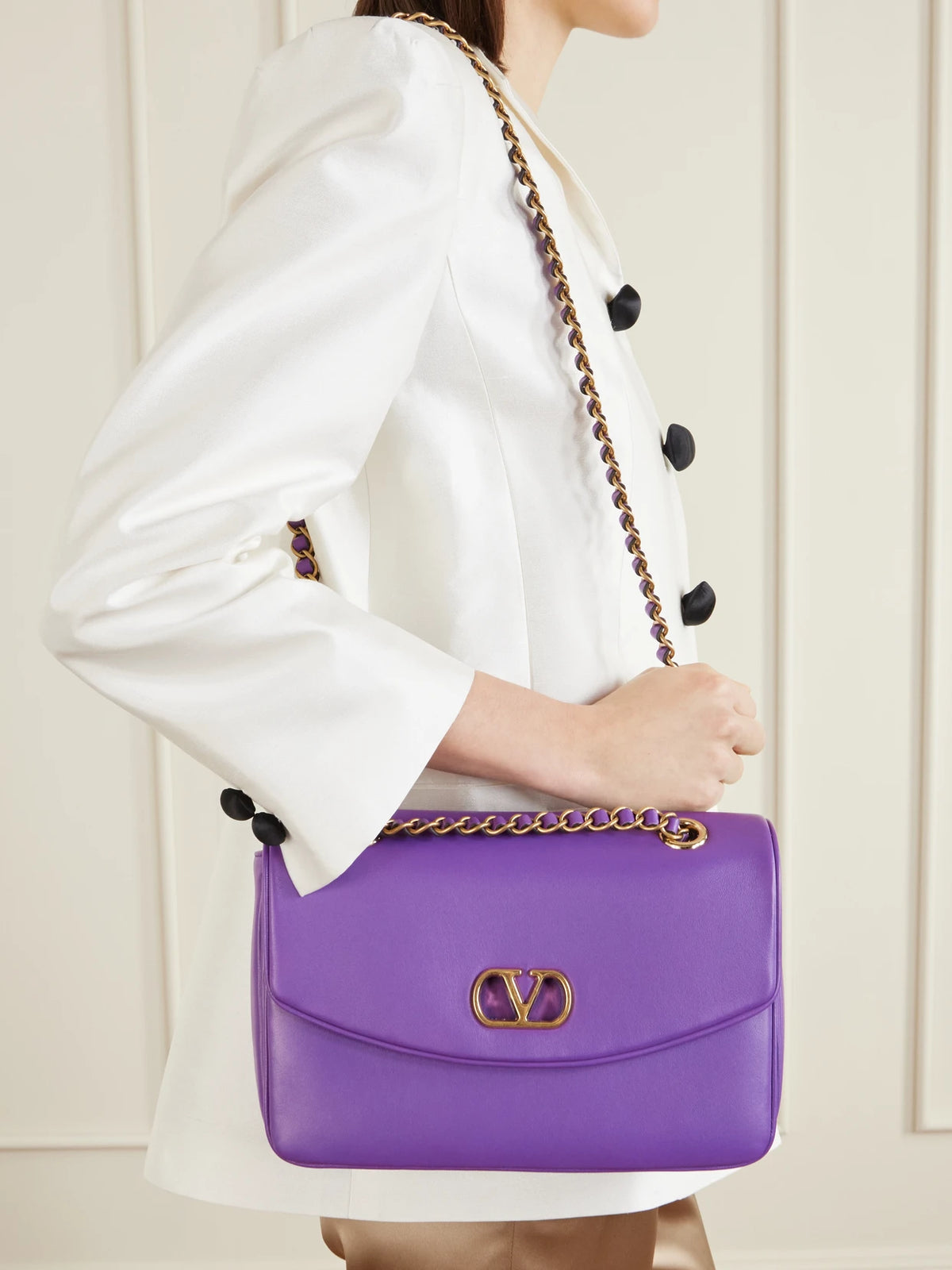 Djuna Embellished Leather Shoulder Bag