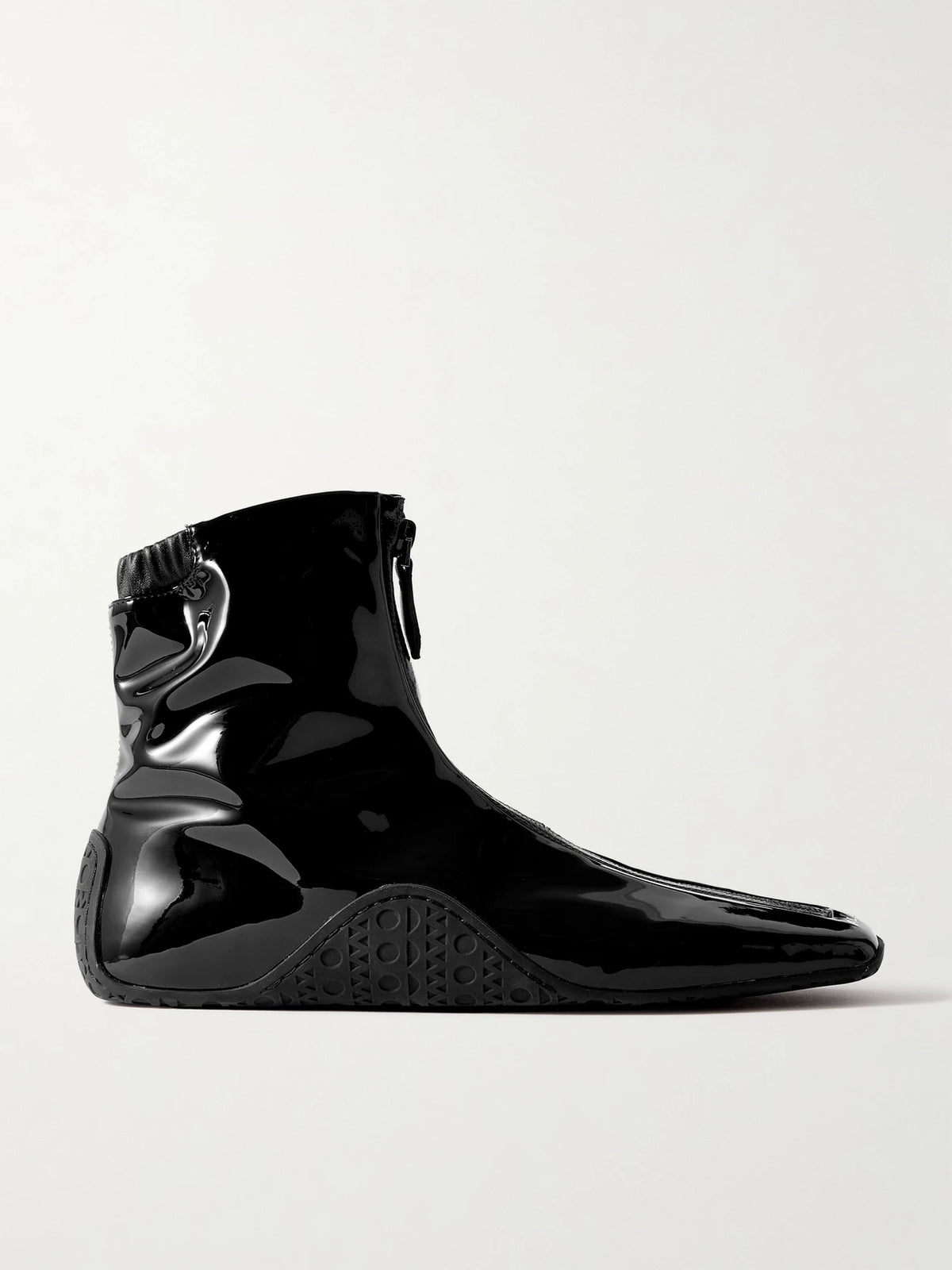 Glossed Ankle Boots