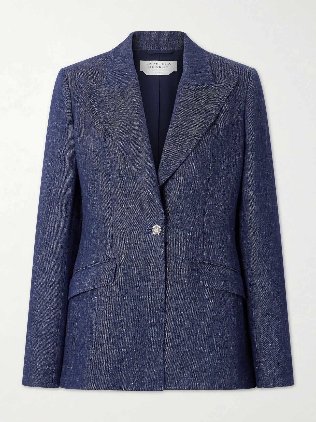 Leiva Darted Linen-chambray Blazer