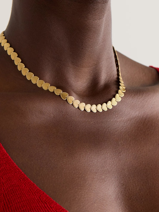 Image of Necklaces. Product name - True Love Small 18-karat Gold Necklace in Multi colour by brand - FoundRae