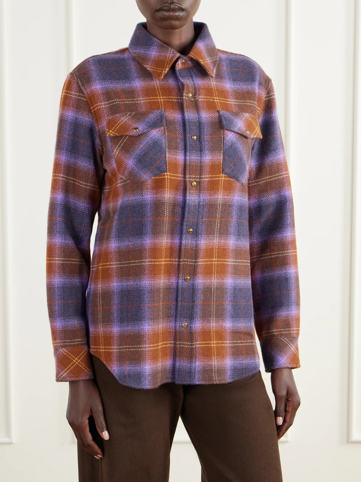 God's True Vulcan Checked Cashmere Shirt