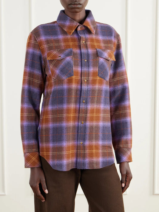 God's True Vulcan Checked Cashmere Shirt