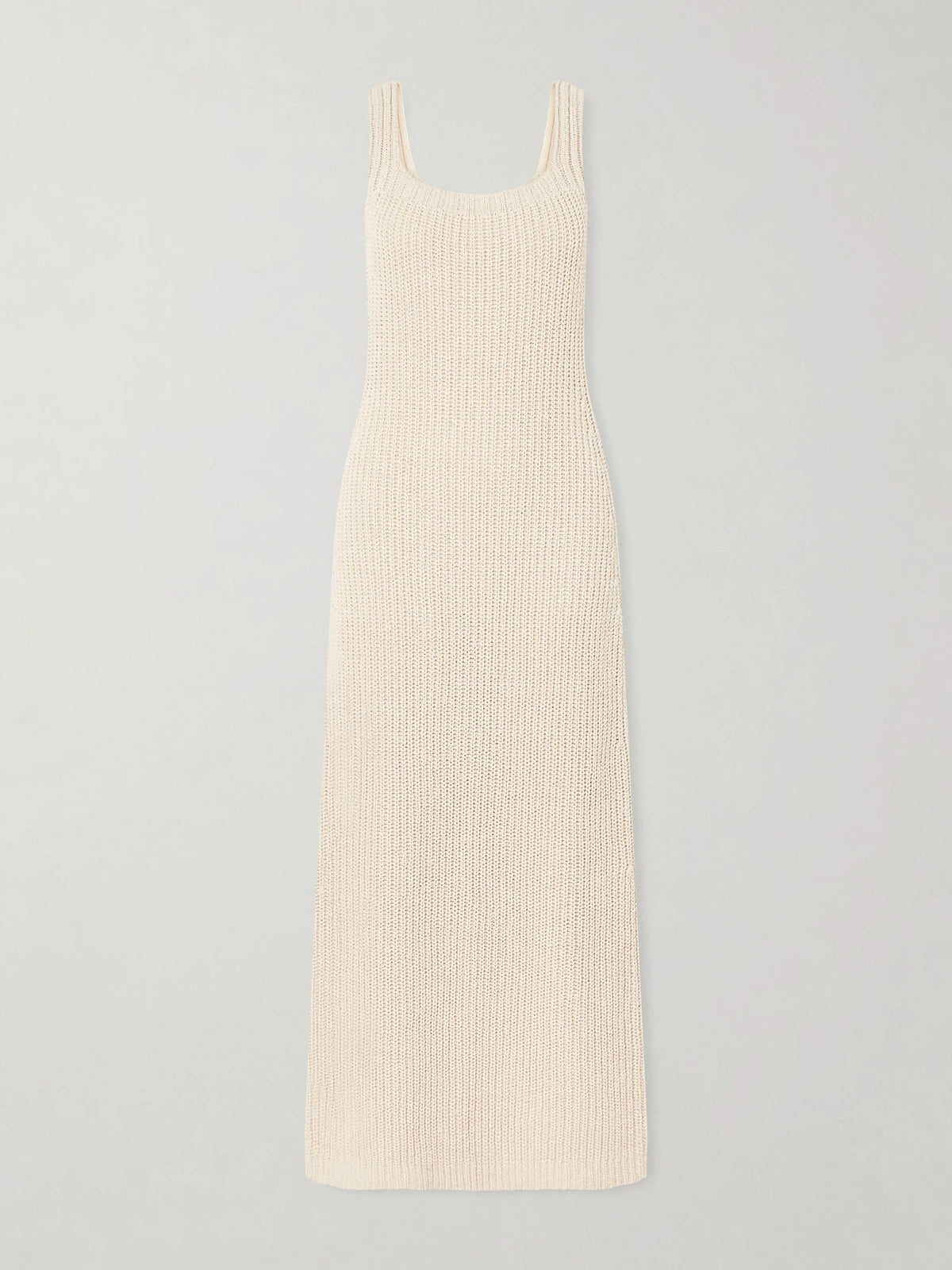 KHAITE Lex Crocheted Silk And Cotton-blend Midi Dress