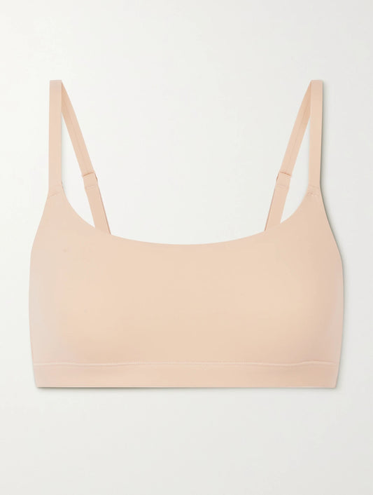 Image of Lingerie. Product name - Fits Everybody Scoop Neck Bralette - Sand in Neutral colour by brand - SKIMS