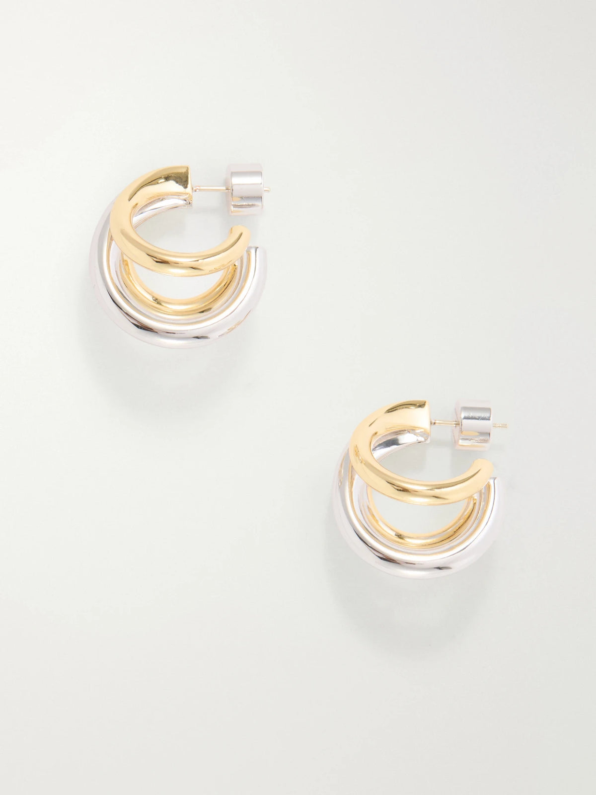 Jennifer Fisher Triple Lilly 10-karat Gold And Sterling Silver-plated Brass Earrings